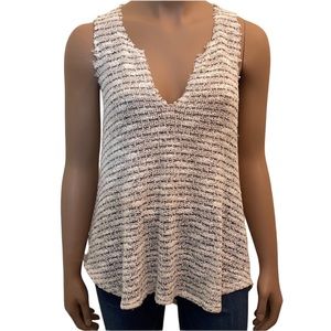 Project Social T LA Knit Crochet Tank Top Bohemian Blouse SZ M